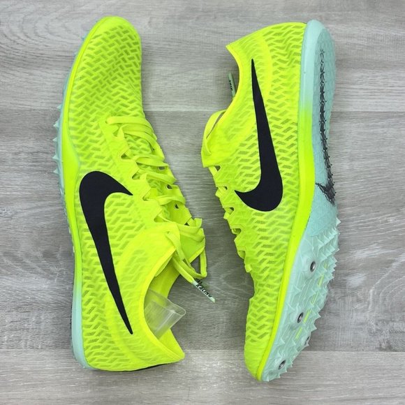 Nike Zoom Mamba V Track Spikes Shoes Volt Green Field DR9945-700 Men's Size 13 - Picture 1 of 12